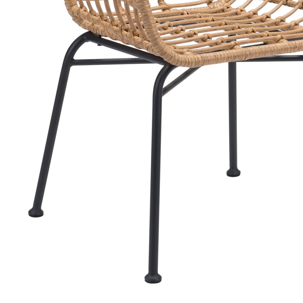 Zuo Modern Lyon Dining Chair in Natural/Black &#40;Set of 2&#41;, , large