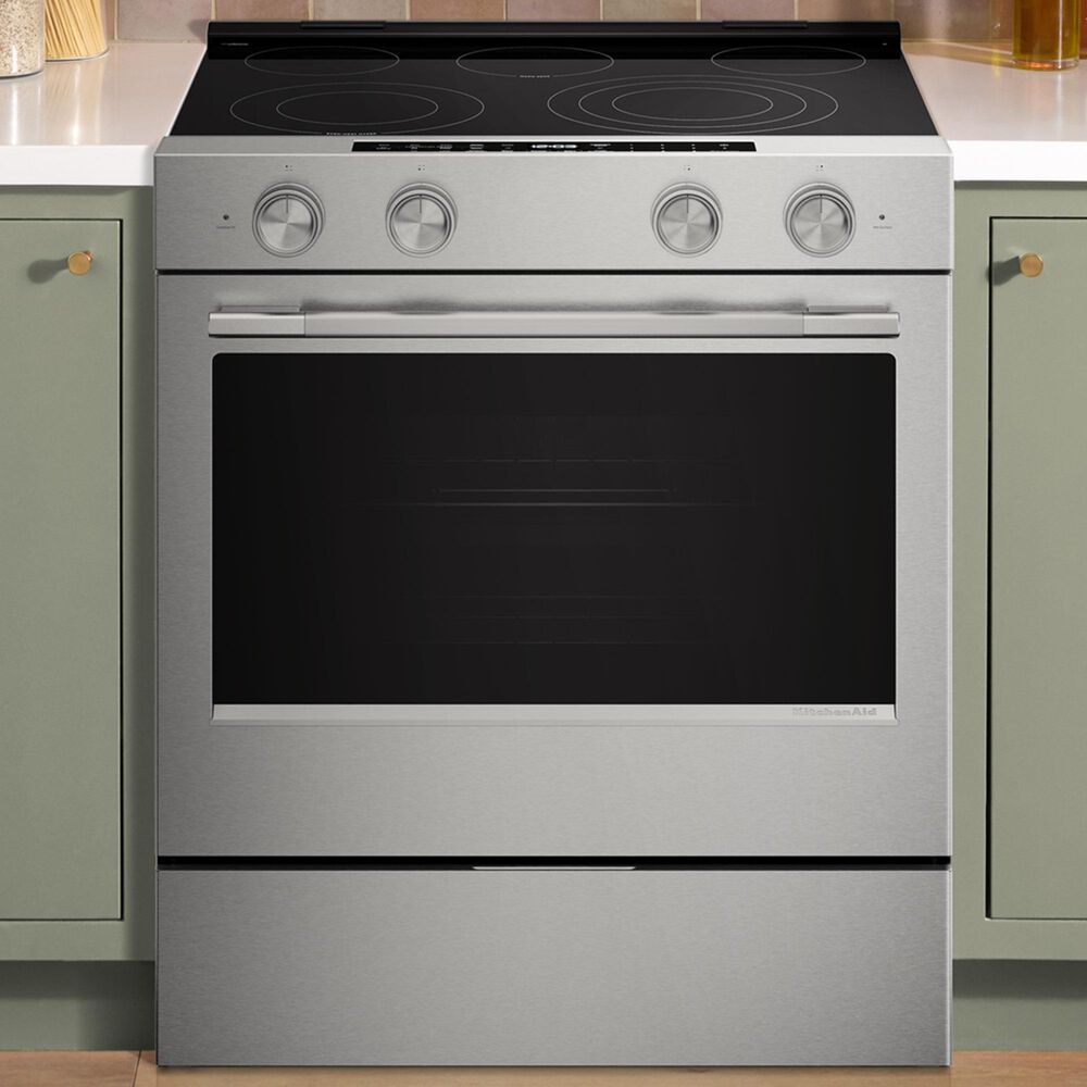 KitchenAid 5.3 Cu. Ft. Smart Slide-in Electric Range in Fingerprint Resistant Stainless Steel, , large