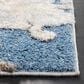 Safavieh Cyrus Shag 5"5" x 7"6" Blue and Beige Area Rug, , large