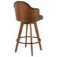 Lumisource Ahoy Swivel Counter Stool in Walnut and Black, , large