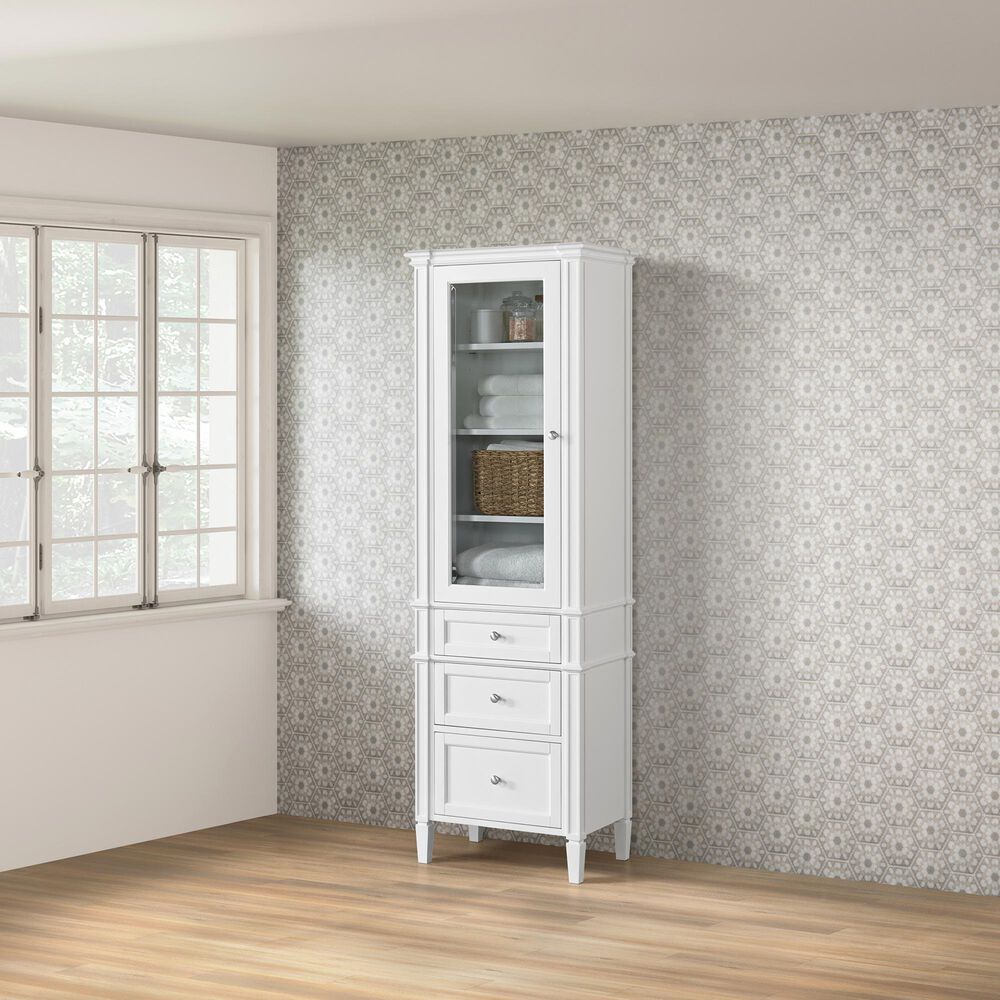 James Martin Vanities Brittany 24&quot; Linen Cabinet in Bright White, , large