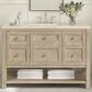 James Martin Vanities Breckenridge 48" Single Vanity in Whitewashed Oak with 3 cm Eternal Marfil Quartz Top, , large