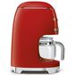 Smeg 47.34 Oz Drip Coffee Maker in Red and Polished Chrome, , large