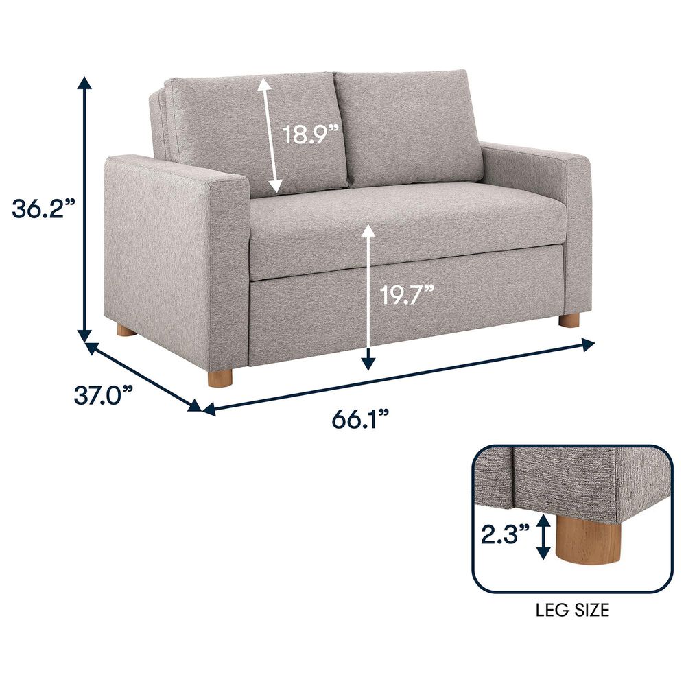 Lifestyle Solutions Tyler Convertible Sofa in Light Grey, , large