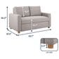 Lifestyle Solutions Tyler Convertible Sofa in Light Grey, , large