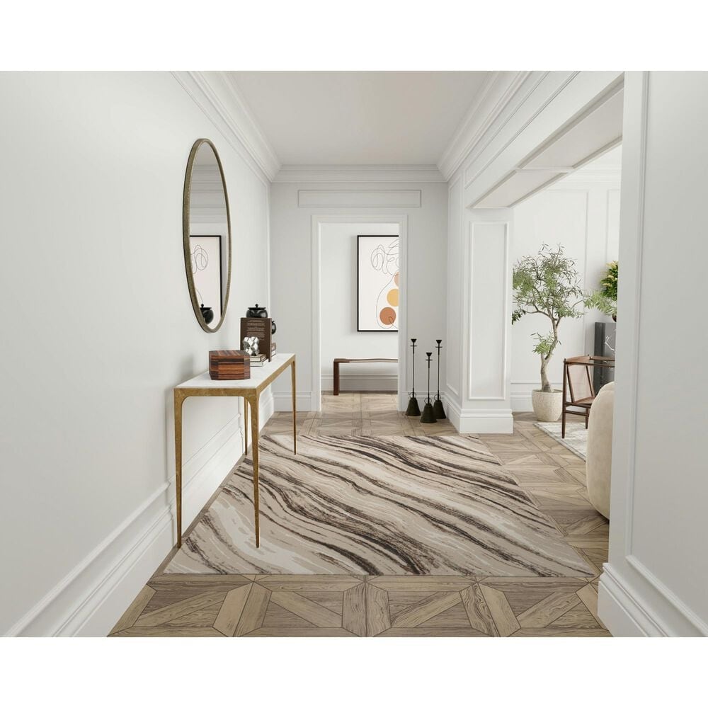 Nourison Sustainable Trends SUT05 6&#39; x 9&#39; Beige and Grey Area Rug, , large