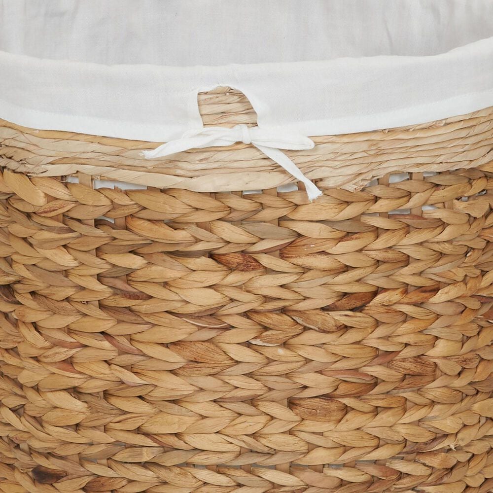 Household Essentials Wicker Basket Laundry Hamper with Liner in Brown, , large