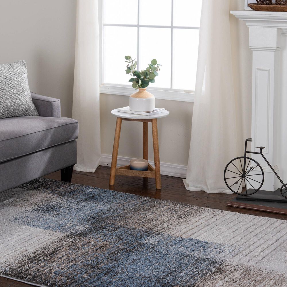 Central Oriental Structures Torrent Georgia Rain 5&#39; x 7&#39;6&quot; Multicolor and Dusk Area Rug, , large
