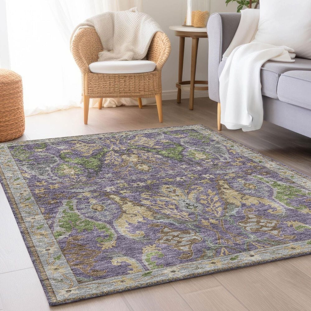 Dalyn Rug Company Hatay HY6 9&#39; x 12&#39; Purple Area Rug, , large