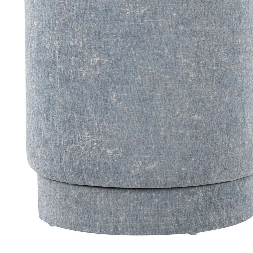 Lumisource Marla Upholstered Vanity Stool in Blue, , large