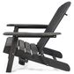 Hearth and Haven Bellwood Outdoor Folding Adirondack Chair in Dark Grey, , large