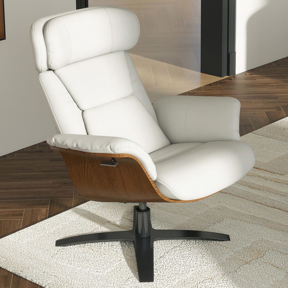 Jennifer Taylor Home Jovan Manual Recliner Lounge Chair in Porcelain White, , large