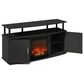 HOMLUX 47" TV Stand with No Heat Electric Fireplace and Two Doors in Americano and Black, , large