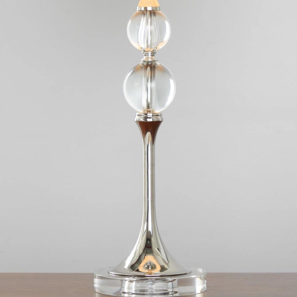 LumiSource Clara Crystal Table Lamp in Clear and Polished Nickel (Set of 2), , large