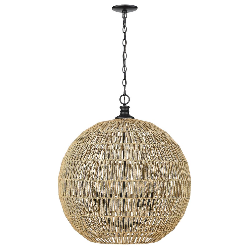 Golden Lighting Florence 5-Light Pendant in Matte Black, , large