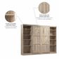 Bestar Pur 109" Full Murphy Storage Bed in Rustic Brown, , large