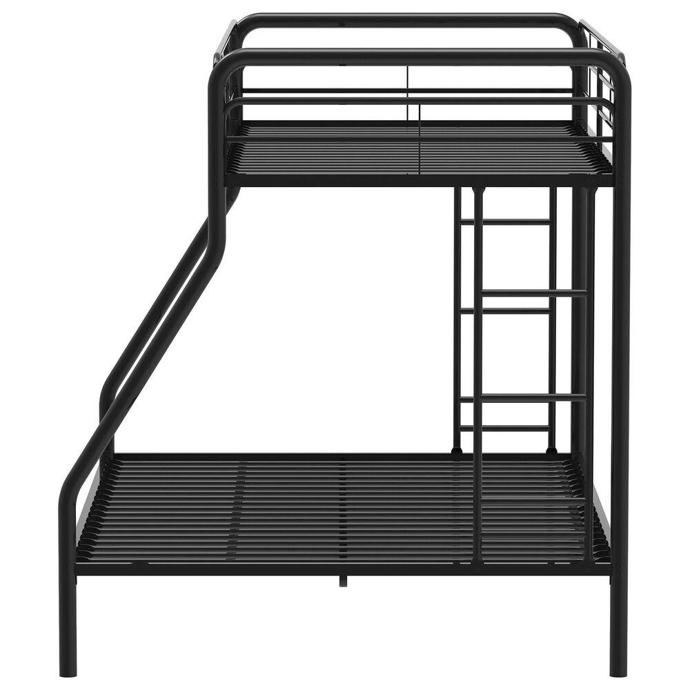 Pacific Landing Carson Twin Over Full Bunk Bed in Glossy Black, , large