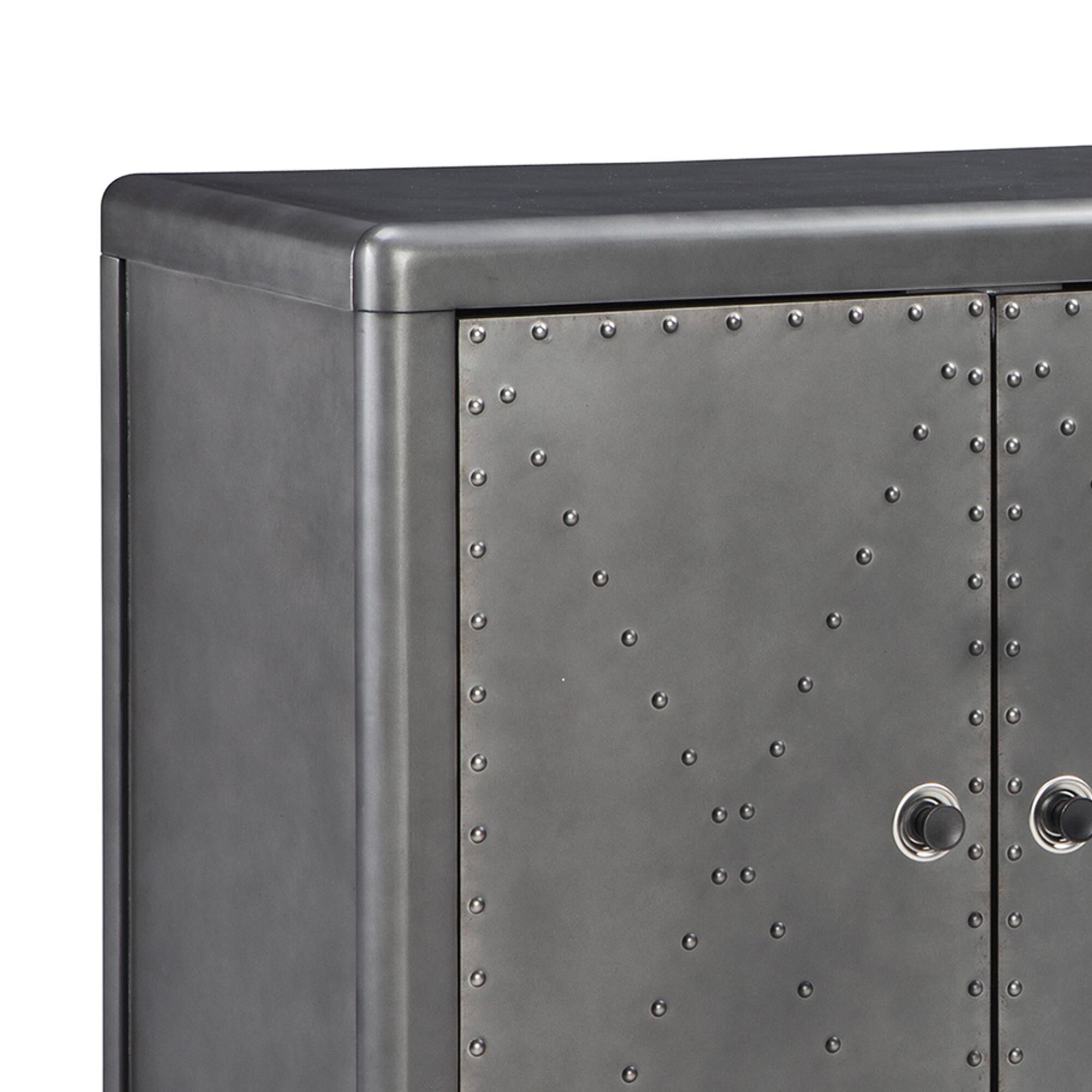 Signature Design by Ashley Rock Ridge Accent Cabinet in Gunmetal NFM
