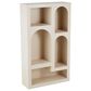 Maple and Jade 5-Shelf Geometric Storage Shelving Unit in Matte Cream, , large