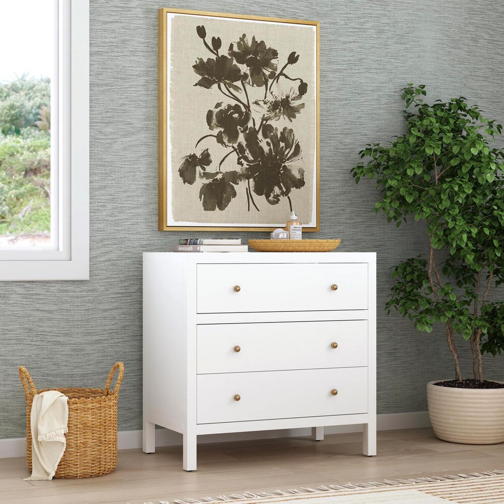 Butler Specialty Company Nora 3-Drawer Dresser in Smooth White, , large