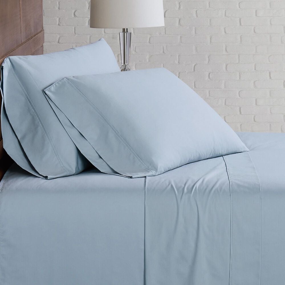 Pem America Cannon Solid Percale 4-Piece Full Sheet Set in Light Blue, , large