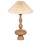 Creative Coop Andi Resin Table Lamp with Pleated Shade in Brown, , large