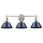 Golden Lighting Orwell PW 3-Light Bath Vanity in Pewter with Black Shade, , large