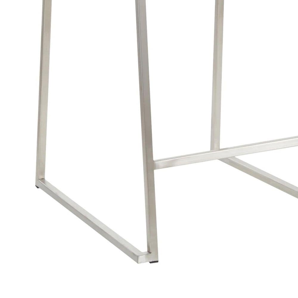 Lumisource Mara Counter Stool with White Cushion in Stainless Steel &#40;Set of 2&#41;, , large