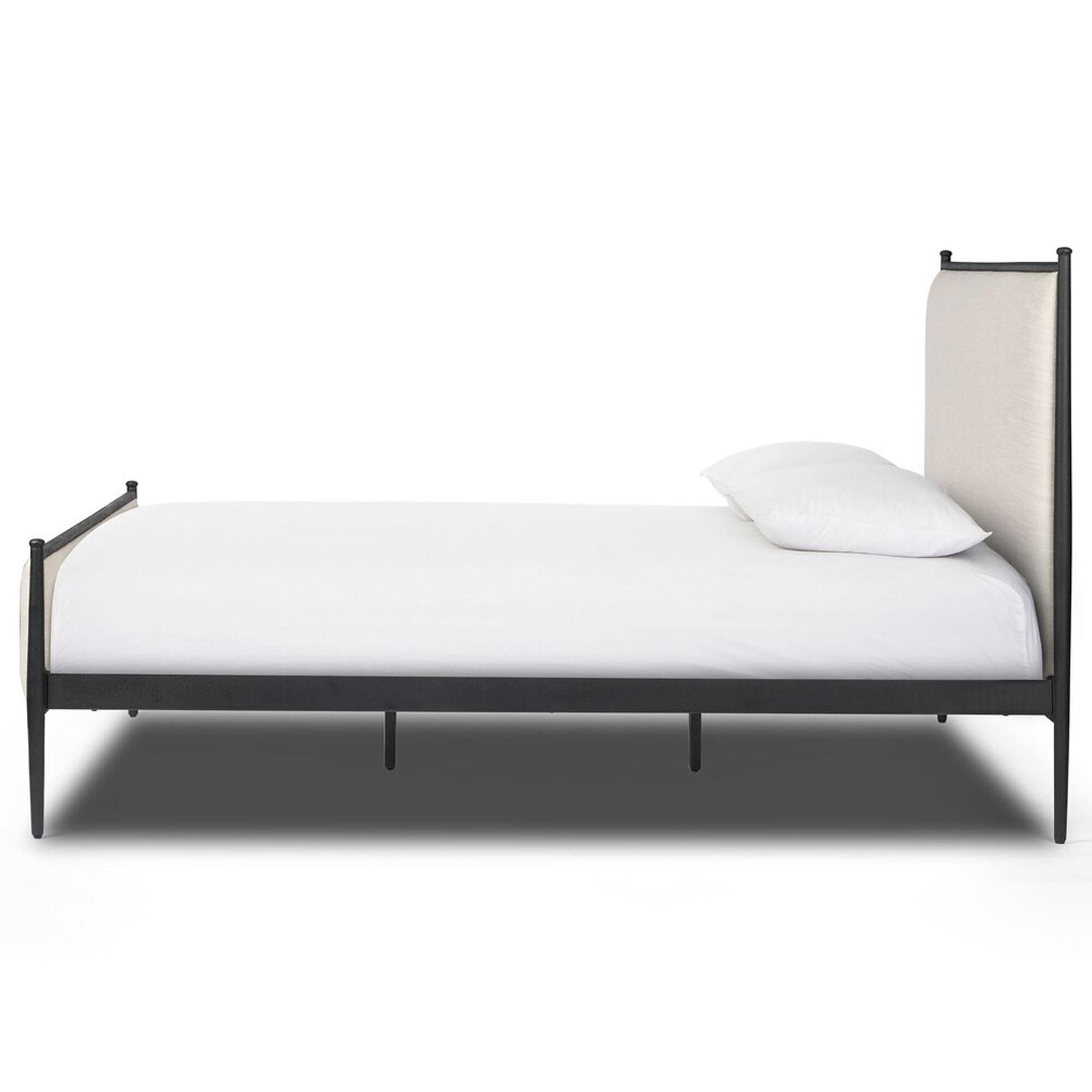 Four Hands Xander Queen Platform Bed in Savoy Parchment