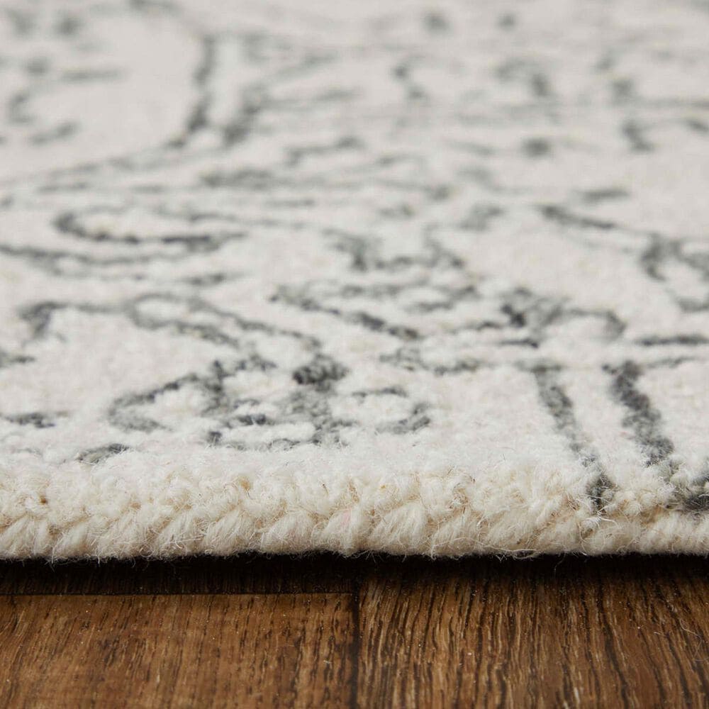 Feizy Belfort Ivory and Charcoal 12&#39; x 15&#39; Area Rug, , large