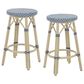 Furniture of America Eldridge 26" Patio Bar Stool in Natural, Navy and Gray (Set of 2), , large