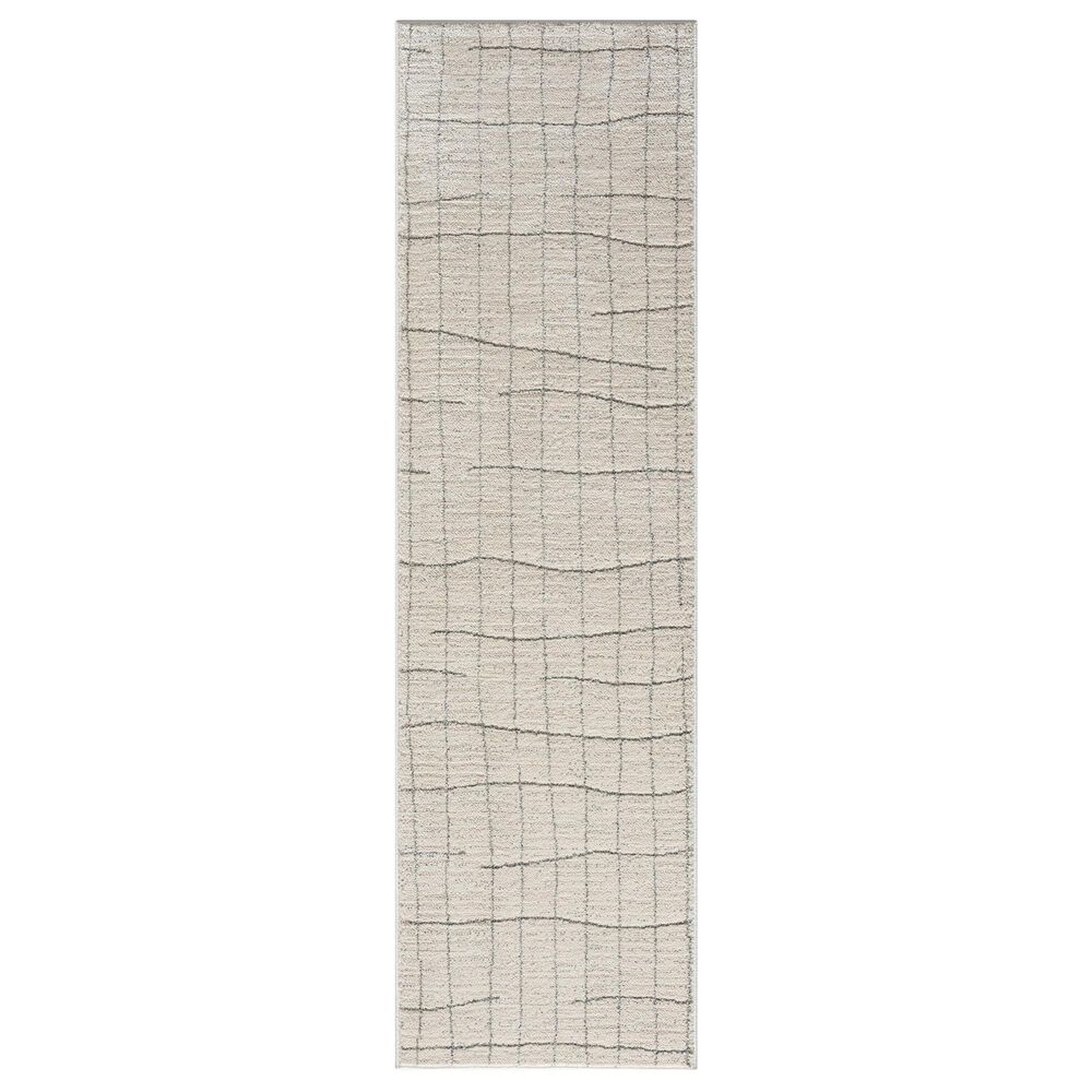 Nourison Andes AND04 2"2" x 7"6" Ivory and Grey Runner, , large