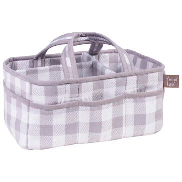 Trend Labs Buffalo Check Storage Caddy in Gray and White, , large