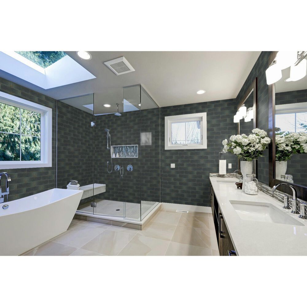 Emser Inhale Verde 4&quot; x 12&quot; Porcelain Tile, , large
