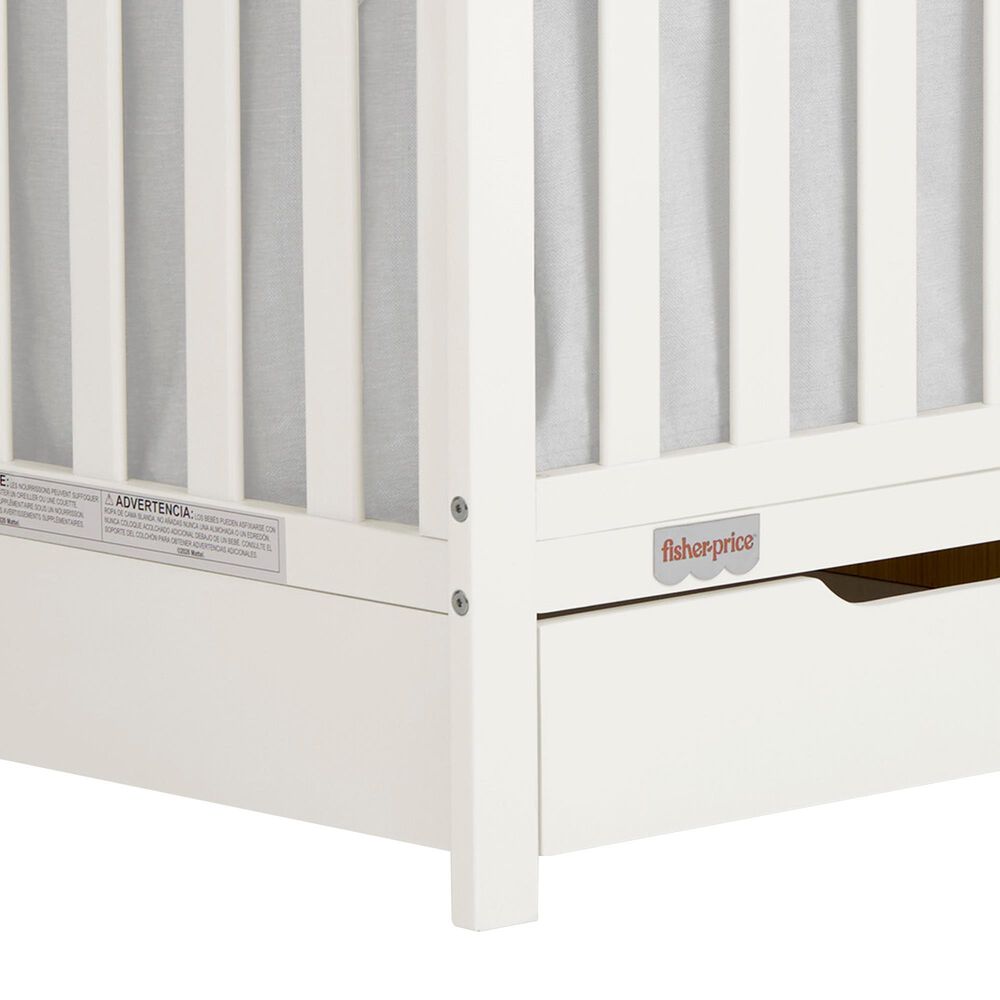 Evolur Meadowbrook 4-In-1 Convertible Crib with Drawer in Cannolia Cream, , large