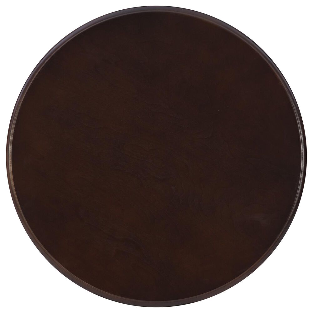 Linon Home Decor Amelia Round Accent End Table in Espresso, , large
