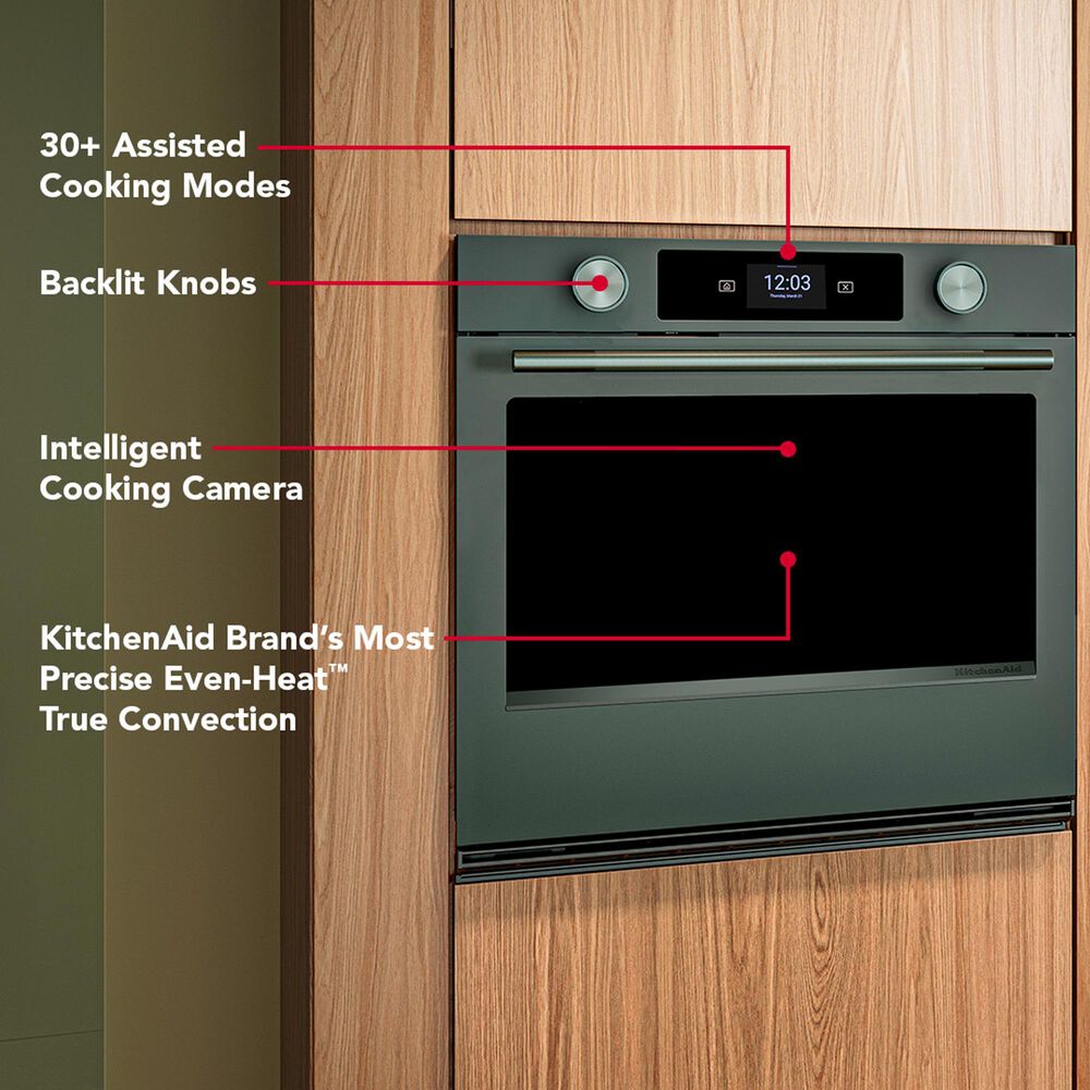 KitchenAid 5 Cu. Ft. Smart Electric Single Wall Oven with Intelligent Cooking Camera in Juniper, , large