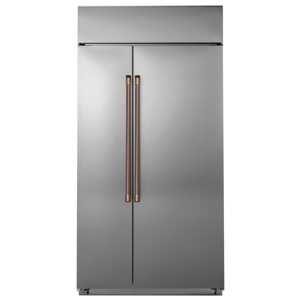 Cafe 25.1 Cu. Ft. Built-In Side-by-Side Refrigerator in Stainless Steel, , large