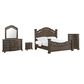 Mayberry Hill Brunswick 5-Piece King Panel Bedroom Set in Mahogany, , large