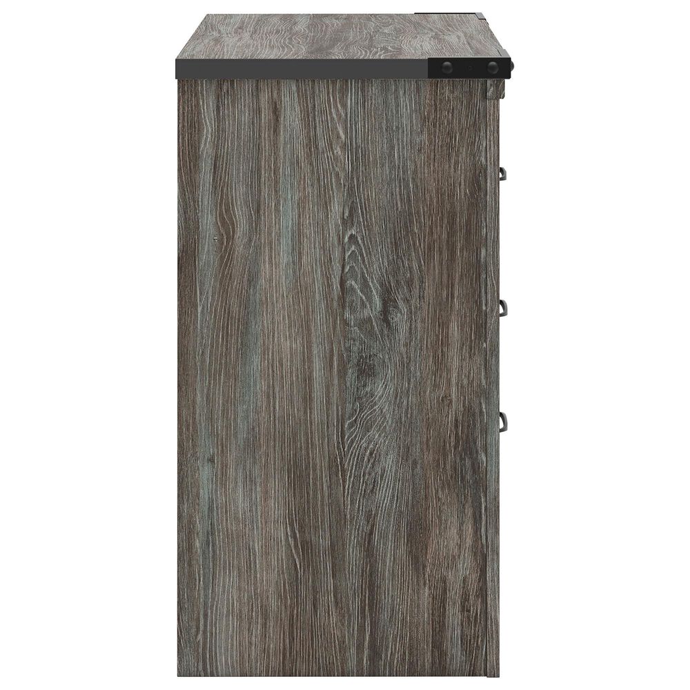 Ashley Frandern 4-Piece Full Bookcase Bedroom Set in Rustic Warm Gray, , large