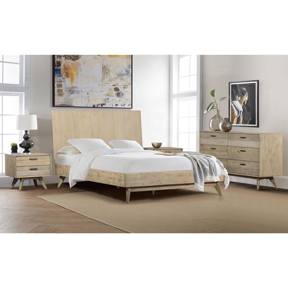 Blue River Baly 4-Piece King Platform Bed Set in Gray Sandblast Summer, , large