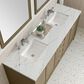 James Martin Vanities Chicago 72" Double Bathroom Vanity in Walnut Whisper with 3 cm Ethereal Noctis Quartz Top, Rectangular Sinks and FreePower Wireless Charger, , large