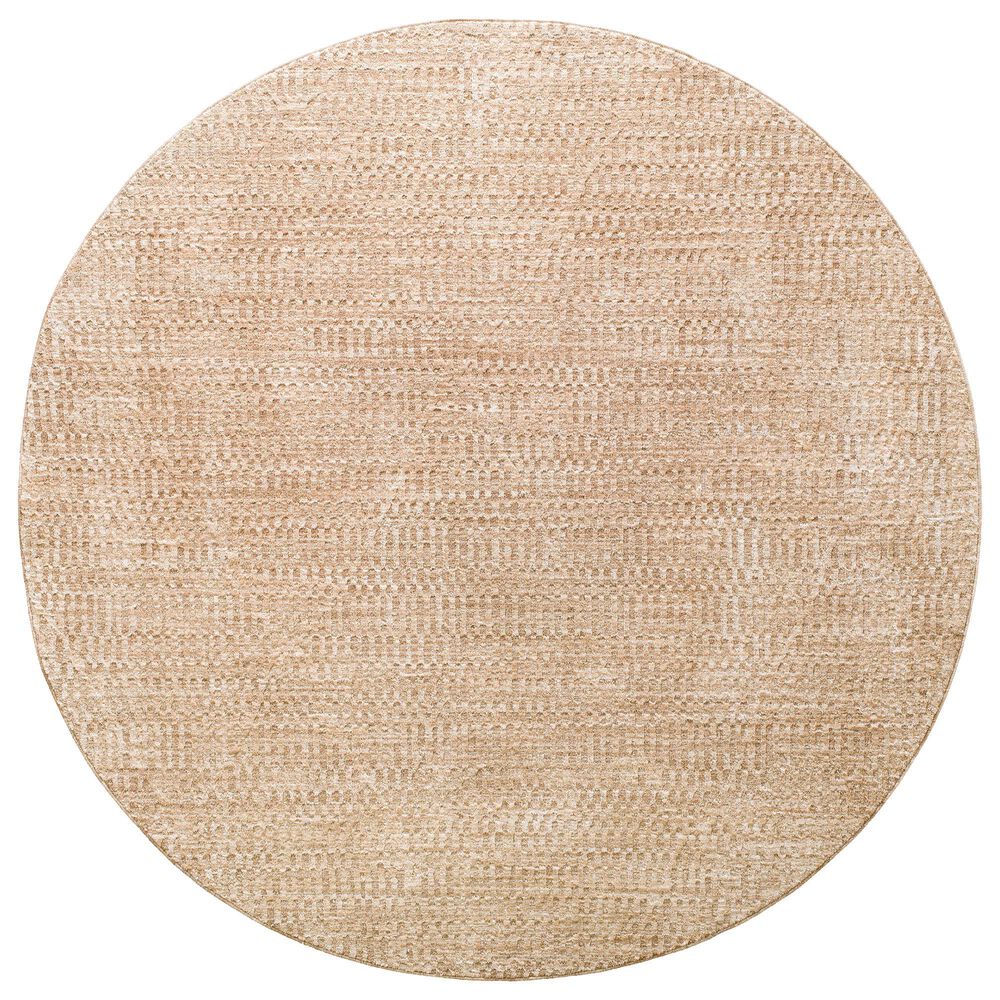 Surya Masterpiece MPC-2304 Beige, Tan and Medium Brown 6"7" Round Area Rug, , large