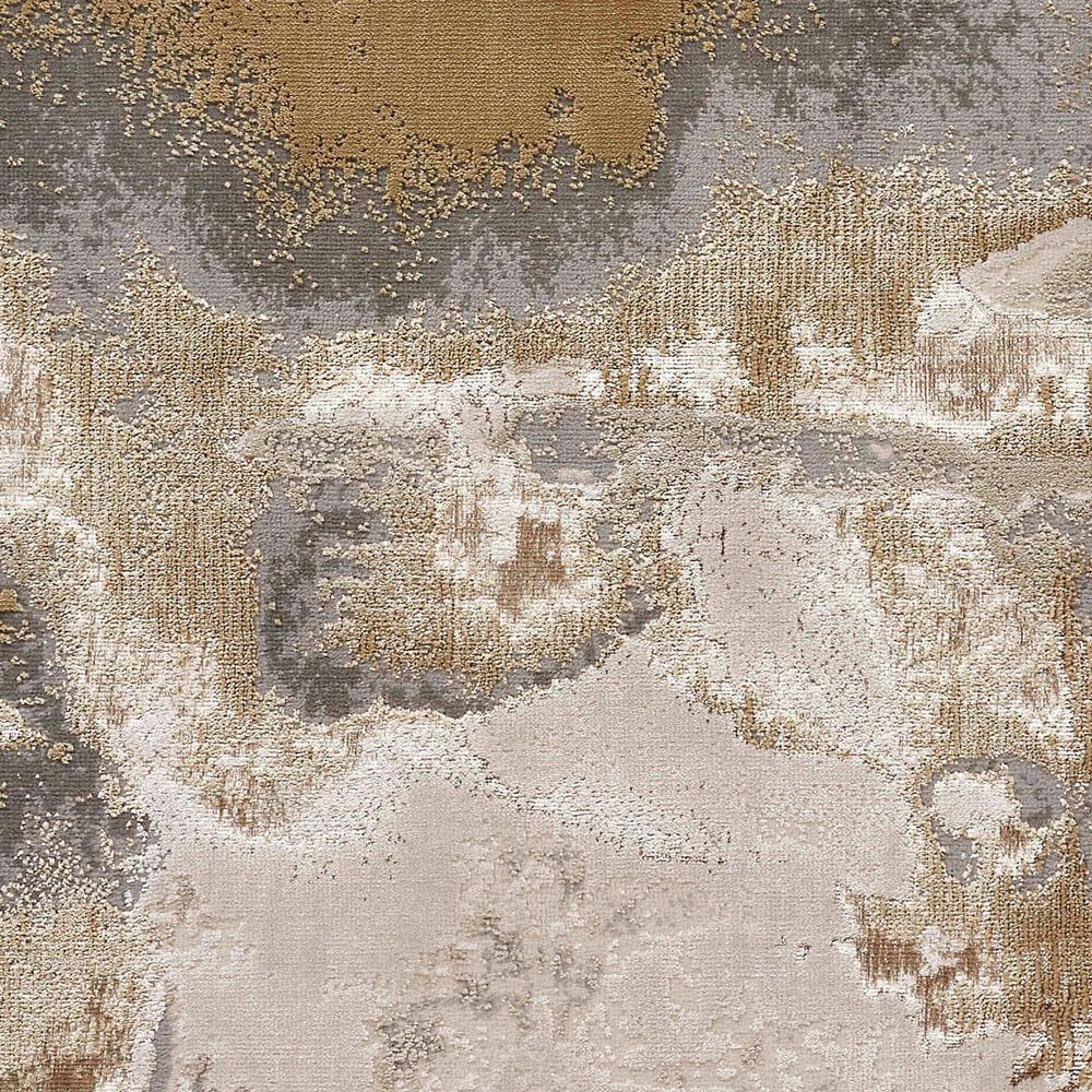 Feizy Aura Gold and Gray 6&#39;7&quot; x 9&#39;6&quot; Area Rug, , large