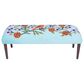 LR Home Floral Accent Bench in Blue and Multicolor, , large