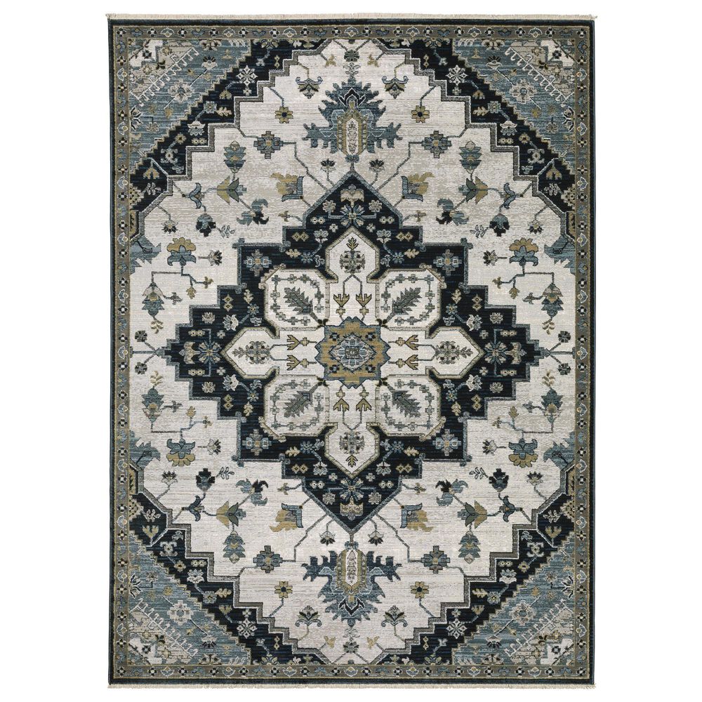 Oriental Weavers Keira Blue and Grey 6"7" x 9"6" Area Rug, , large