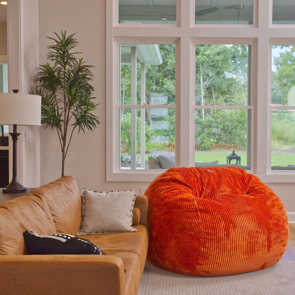 Bean Bag Nest Chairs Queen Plush Bean Bag in Sunset, , large
