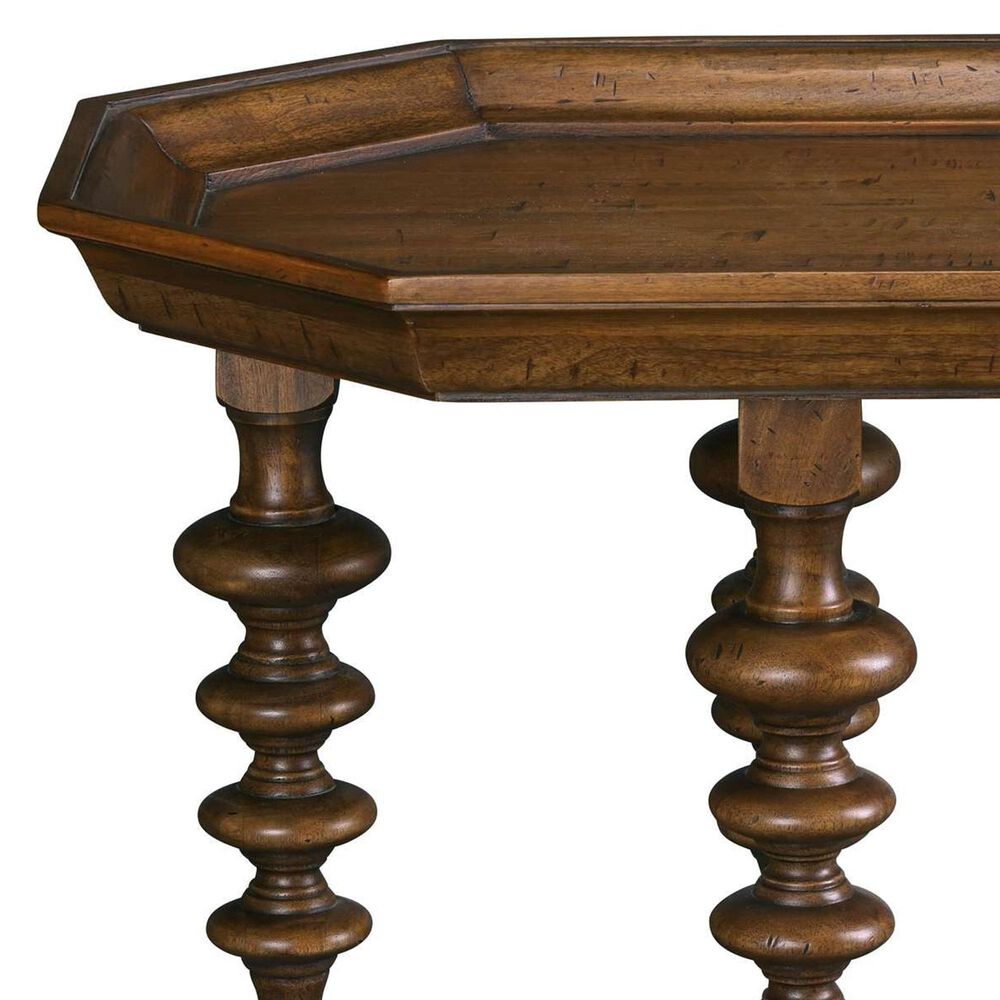 Hekman Fairfax Octagon End Table in Chestnut Brown and Black, , large