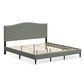 Glideaway Leighford King Upholstered Platform Panel Bed in Stone Mist, , large