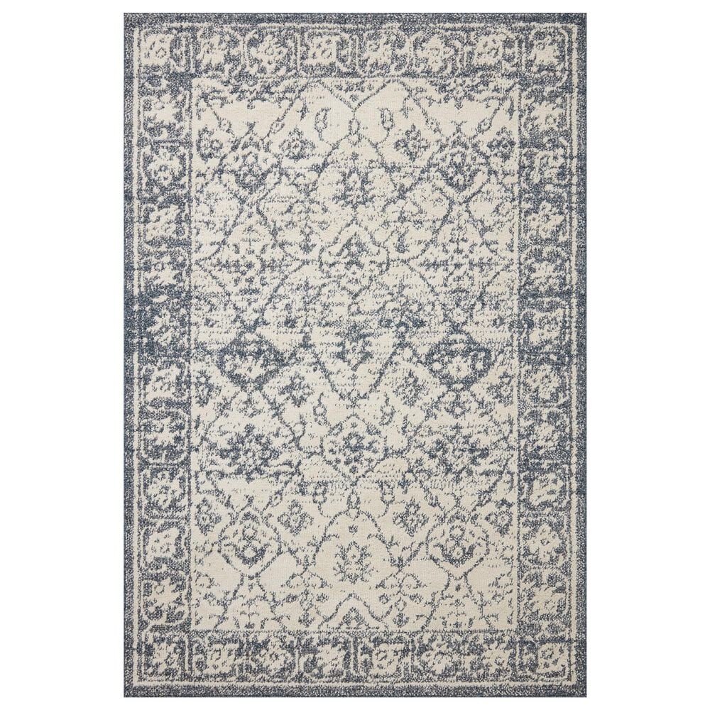 Magnolia Home Gigi Ivory and Blue 5"3" x 7"6" Area Rug, , large